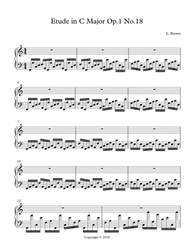 Etude in C major Op.1 No.18