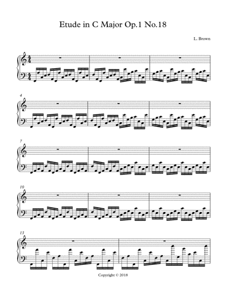 Etude in C major Op.1 No.18