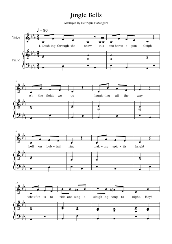 Jingle Bells (arr. Henrique F Mangoni)