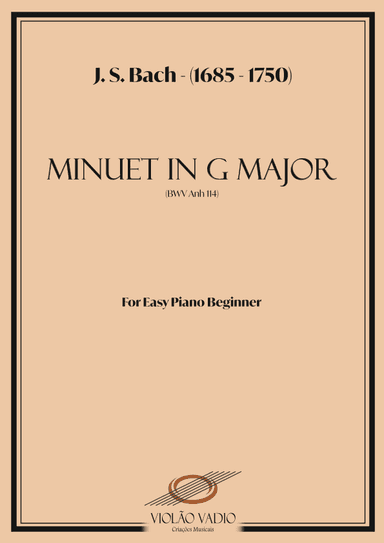 Minuet in G Major (BWV 114) - (J. S. Bach) - For Easy Piano Beginner arrangement (arr. André Alberto Santos)