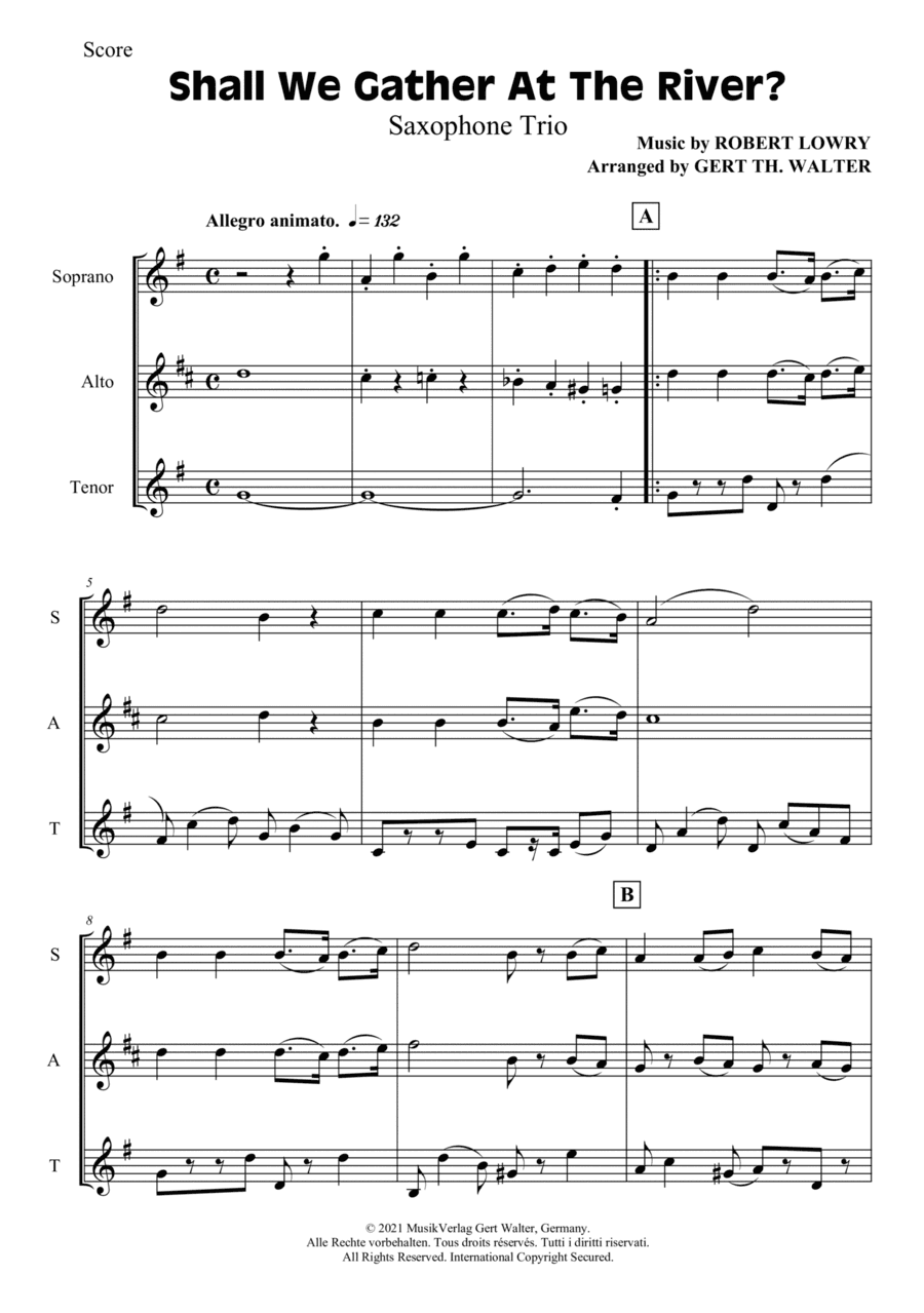 Shall We Gather At The River (arr. Gert Th. Walter)