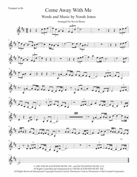 Come Away With Me (arr. Kevin Busse)