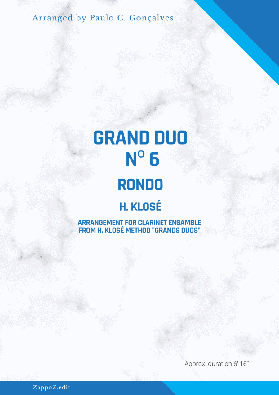 GRAND DUO Nº 6 RONDO - H. KLOSÉ (arr. Paulo C. Gonçalves)