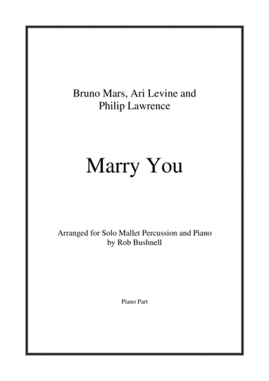 Marry You (arr. Rob Bushnell)