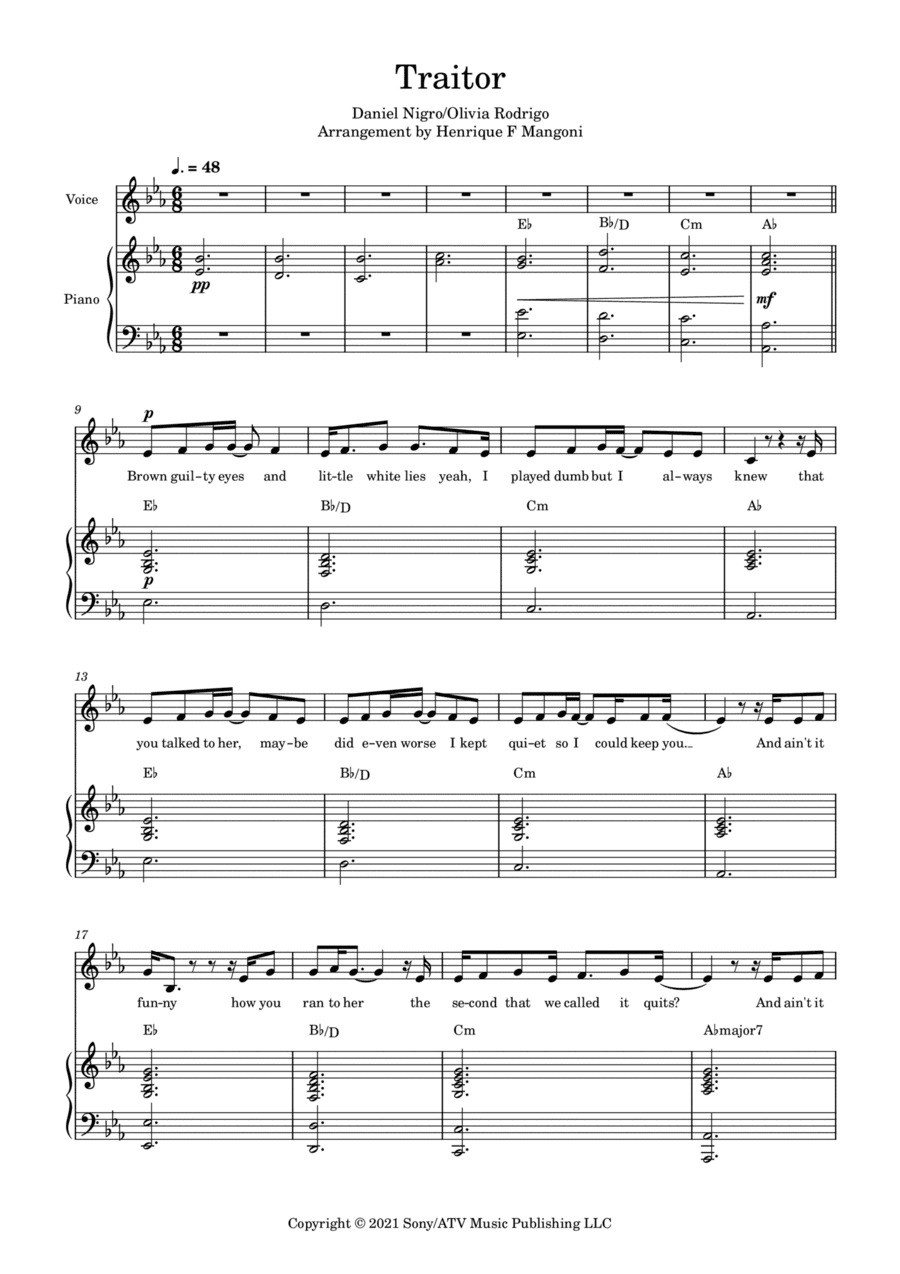 Traitor (arr. Henrique F Mangoni)