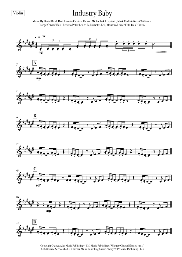 Industry Baby (arr. Rodrigo Nascimento)