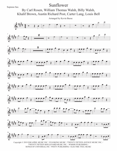Sunflower (arr. Kevin Busse)