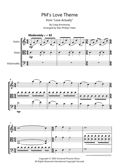 Pm's Love Theme (arr. Alex Phillips-Yates)