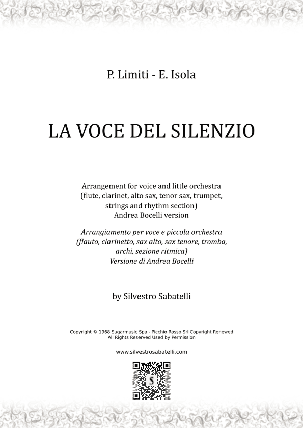 La Voce Del Silenzio (arr. Silvestro Sabatelli)