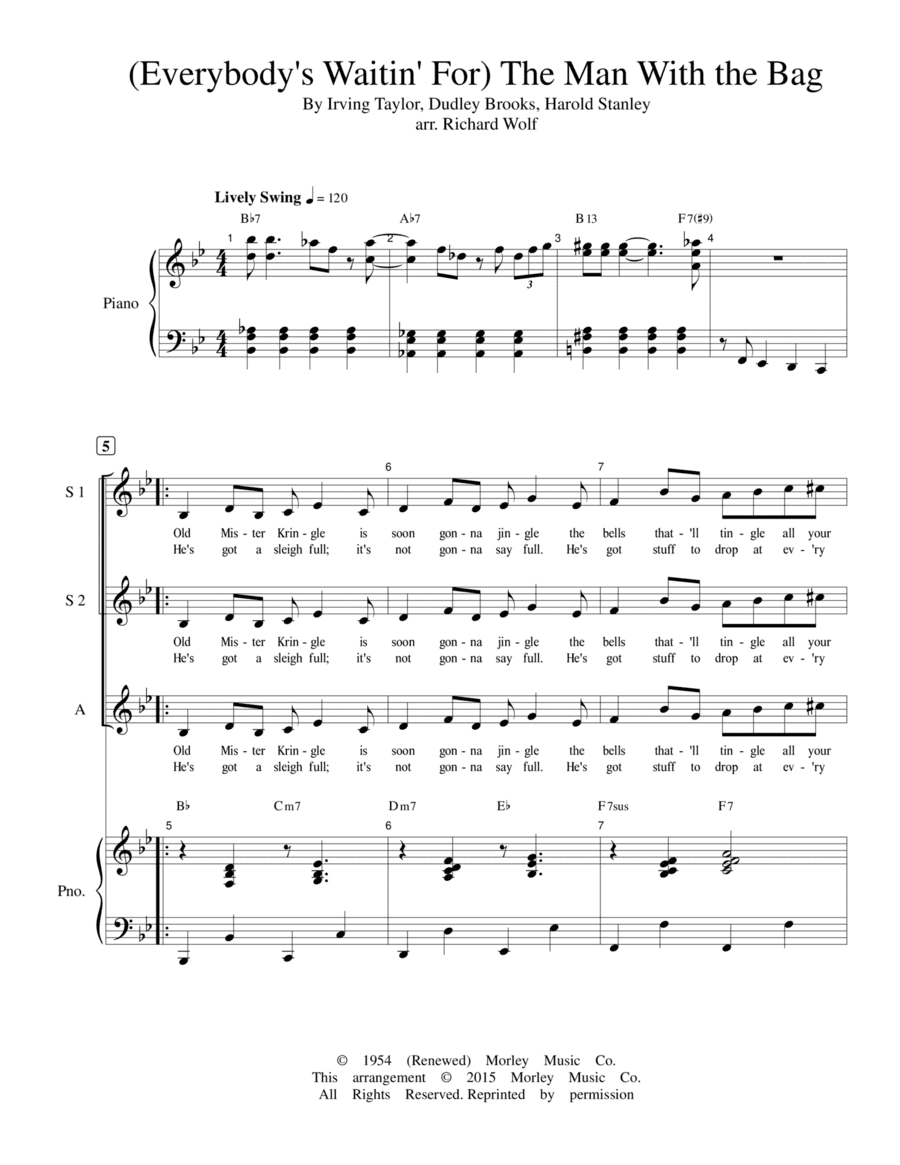 (everybody's Waitin' For) The Man With The Bag (arr. Richard Wolf)