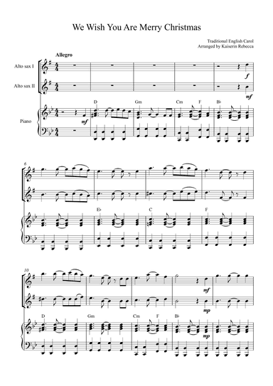 We Wish You Are Merry Christmas (arr. Kaiserin Rebecca)