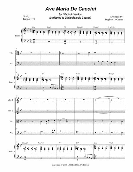 Ave Maria De Caccini (arr. Stephen DeCesare)