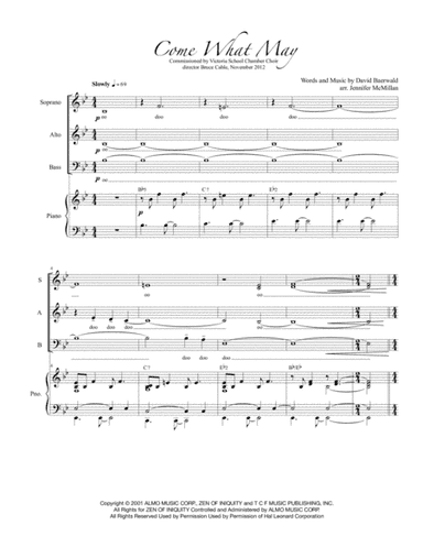 Come What May (arr. Jennifer McMillan)