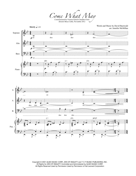 Come What May (arr. Jennifer McMillan)