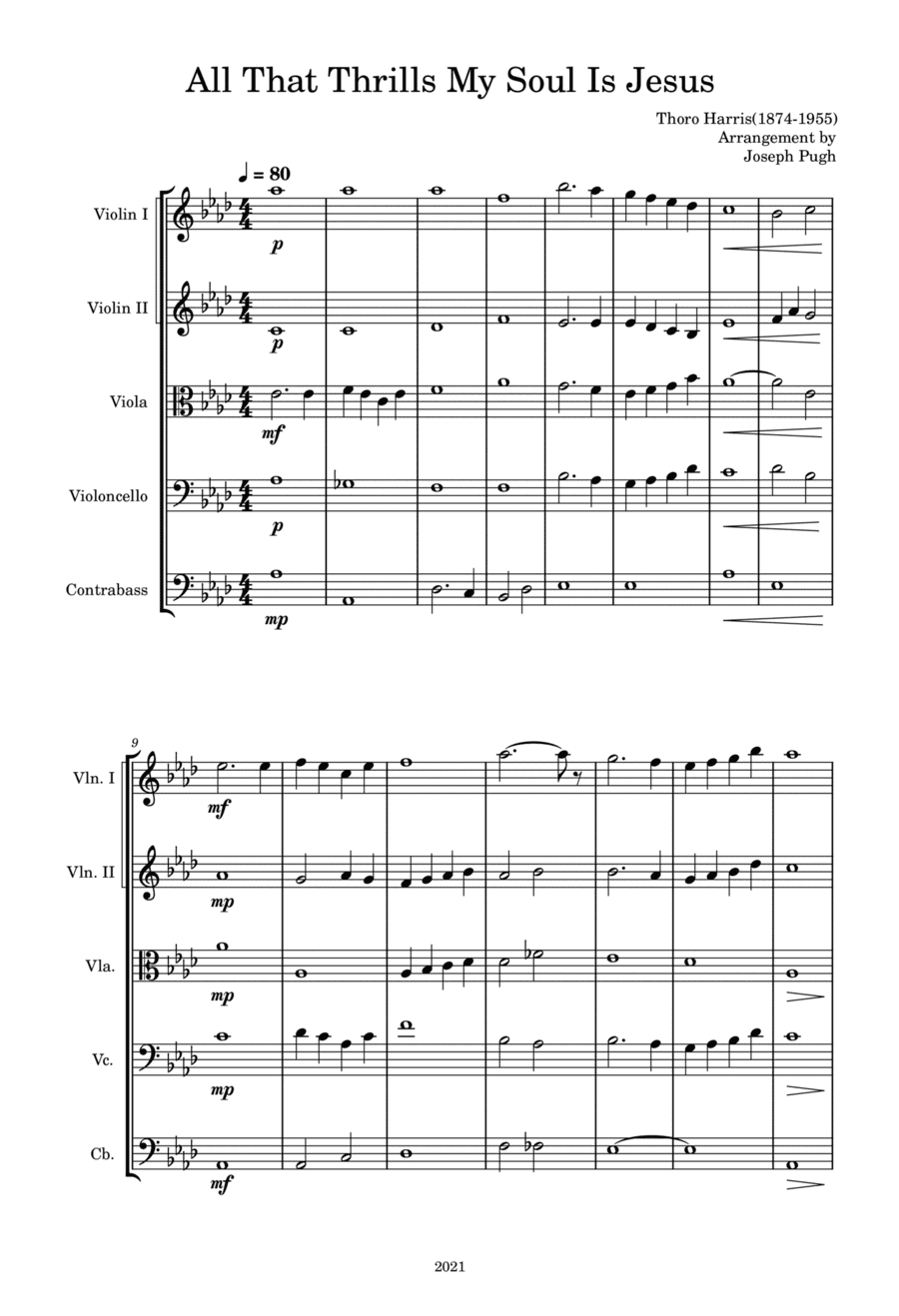 All That Thrills My Soul Is Jesus (String Orchestra) (arr. Joseph Pugh)