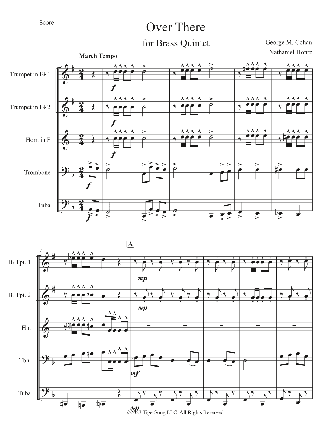 Over There! (for Brass Quintet) (arr. Nathaniel Hontz)