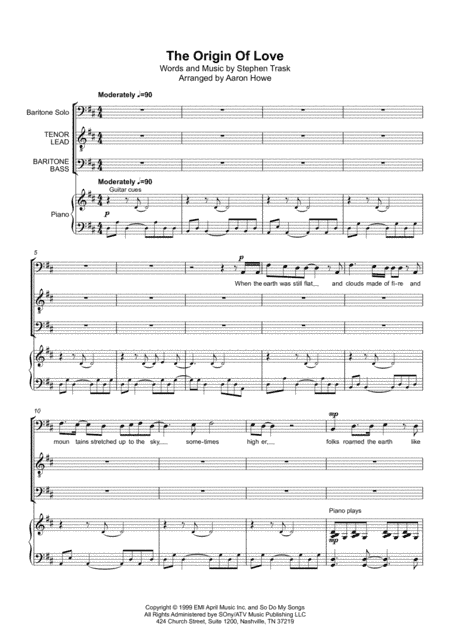 The Origin Of Love (arr. Aaron Howe)