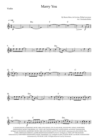 Marry You (arr. Fernando Britto)