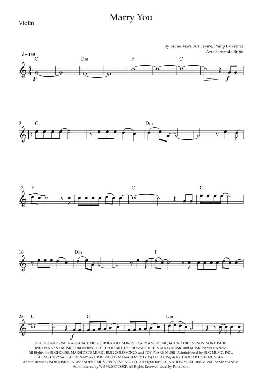 Marry You (arr. Fernando Britto)