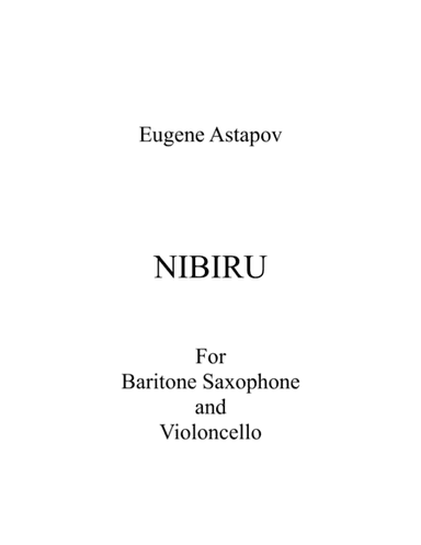 Nibiru for violoncello and baritone saxophone