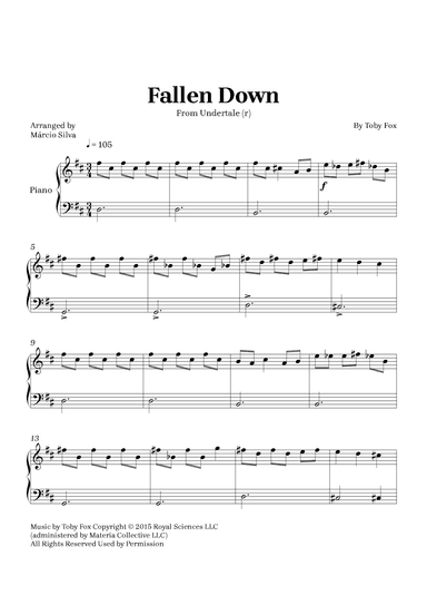 Fallen Down (arr. Márcio Silva)