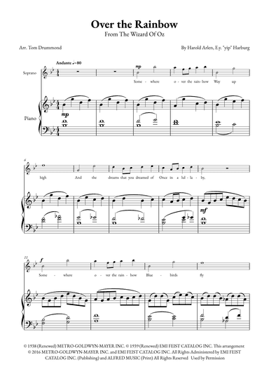Over The Rainbow (arr. Tom Drummond)