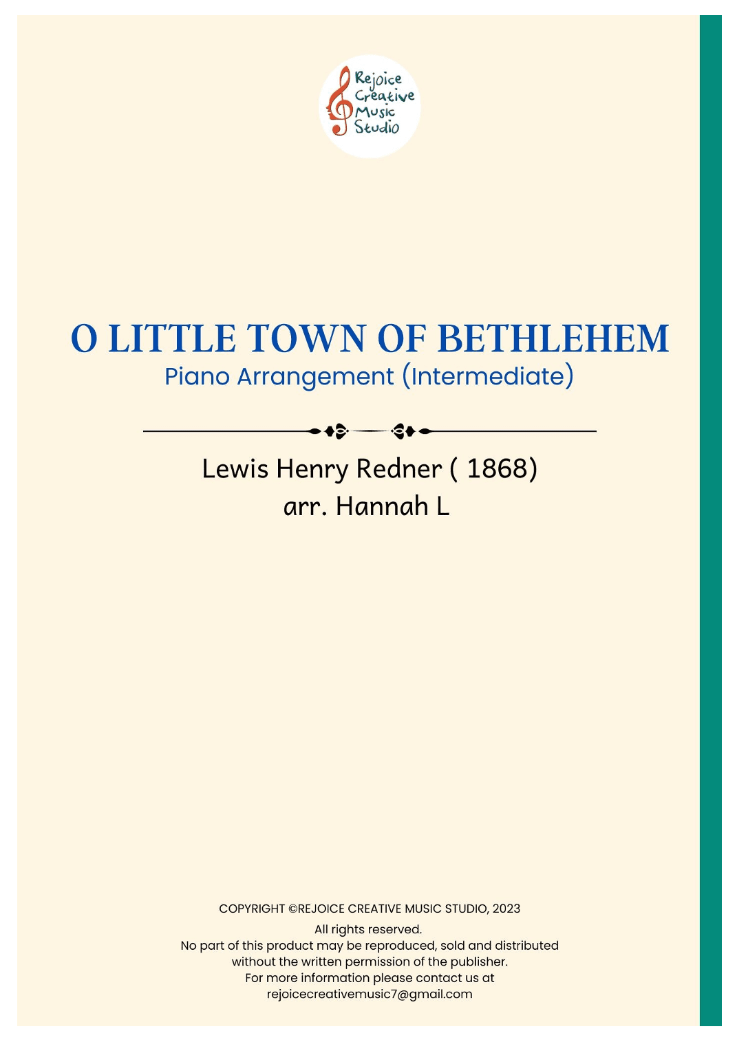 O Little Town of Bethlehem (arr. Hannah L.)