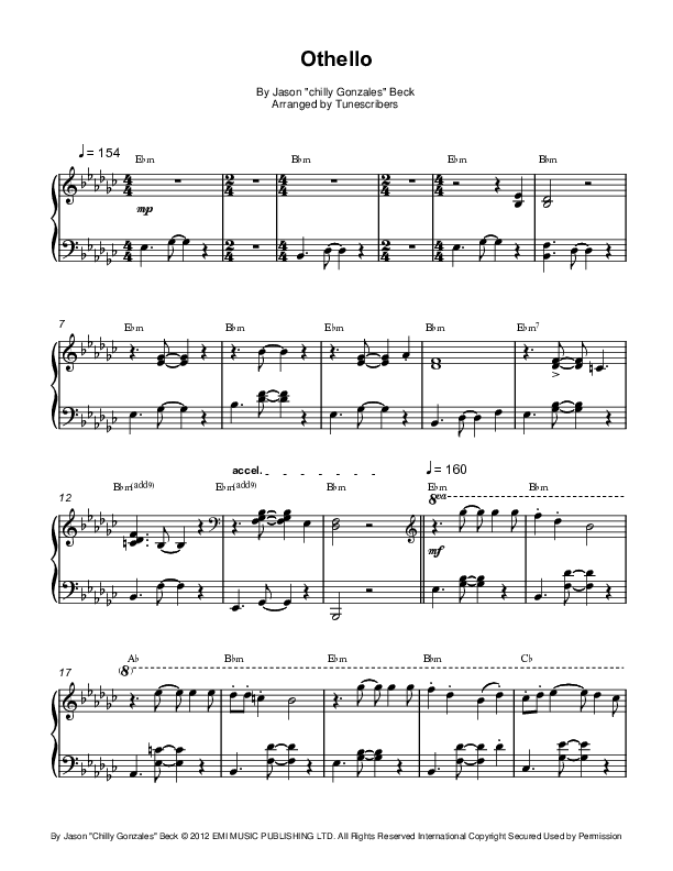 Othello (arr. Tunescribers)