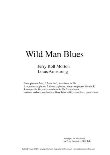 Wild Man Blues (Armstrong) for brassband (arr. Terry Carpenter)