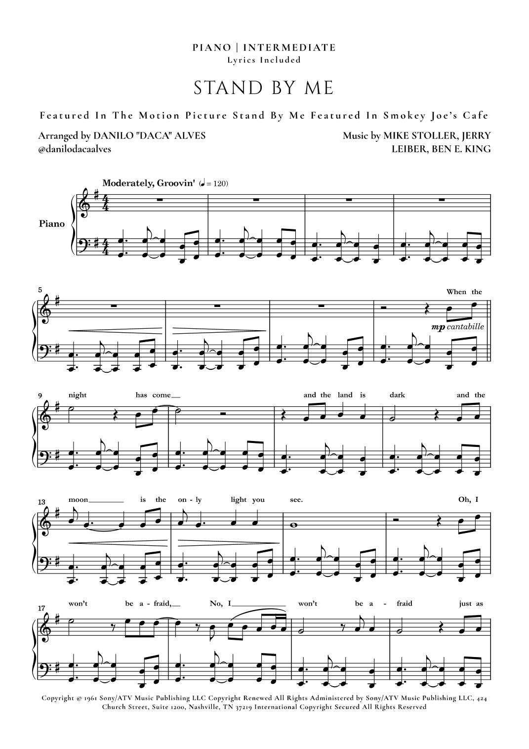 Stand By Me (arr. Danilo "Daca" Alves)