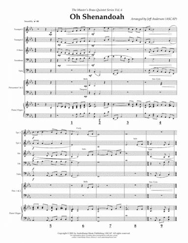 Oh Shenandoah for Brass Quintet (arr. Jeff D. Anderson)