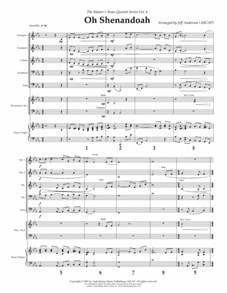 Oh Shenandoah for Brass Quintet (arr. Jeff D. Anderson)