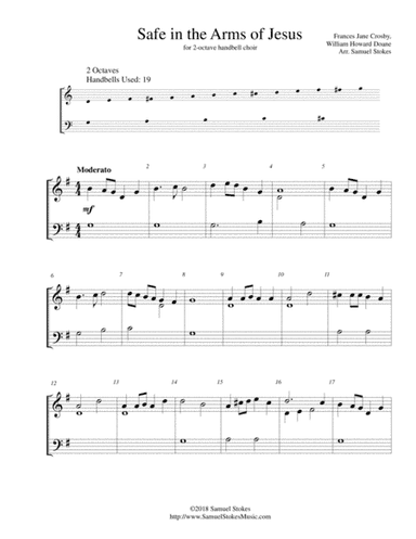 Safe in the Arms of Jesus - for 2-octave handbell choir (arr. Samuel Stokes)