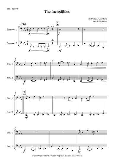 The Incredibles (main Theme) (arr. Fabio Britto)