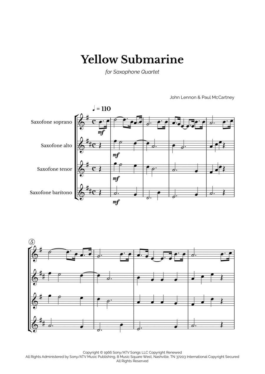 Yellow Submarine (arr. Marcos Soares)