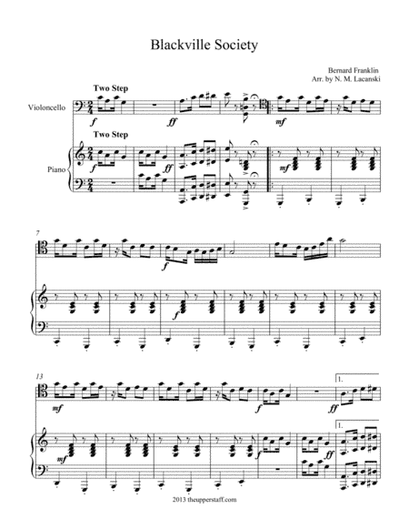Blackville Society (arr. Nick Lacanski)