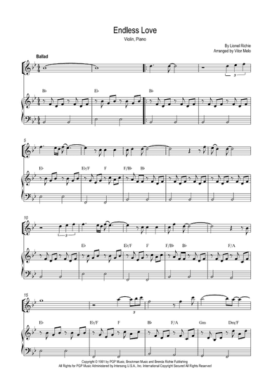 Endless Love (arr. Vitor Melo)