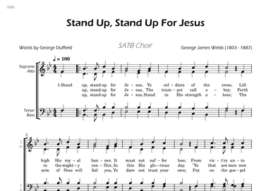 Stand Up, Stand Up For Jesus - SATB Choir (arr. César Madeira)