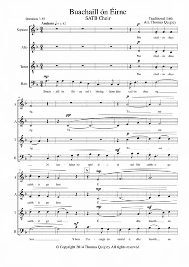 Buachaill ón Éirne (arr. Thomas Quigley)