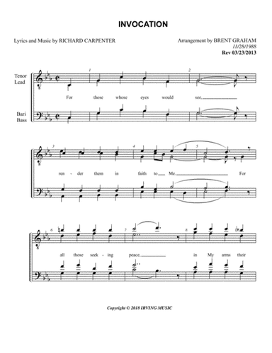 Invocation (arr. Brent Graham)