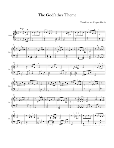 The Godfather (love Theme) (arr. Elayne Harris)