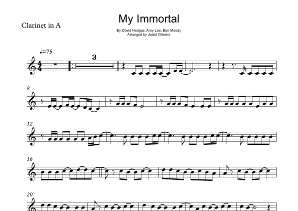 My Immortal (arr. Josiel Oliveira)