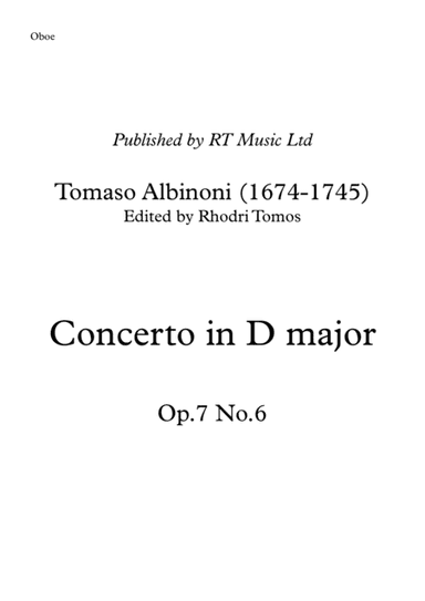 Albinoni Concerto D major Op.7 No.6 - solo trumpet and piccolo trumpet parts (arr. Rhodri Tomos)