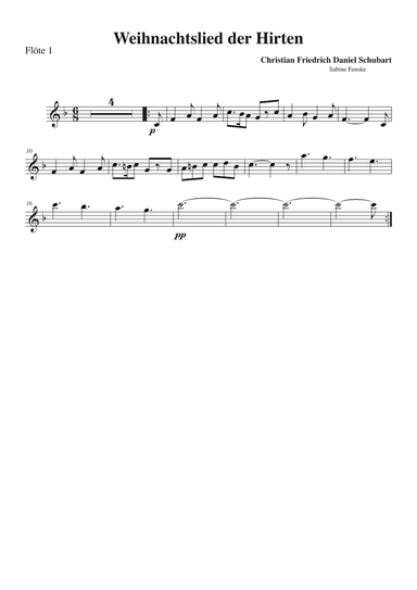 Schubart Christmas song of the shepherds (arr. Sabine Fenske)