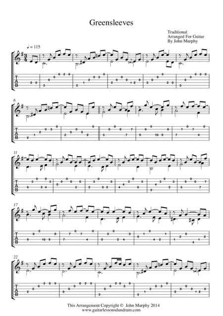 Greensleeves (arr. John Murphy)