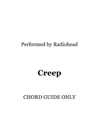 Creep (arr. RWM)