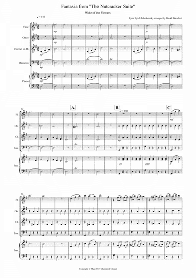Waltz of the Flowers (Fantasia from the Nutcracker) for Wind Quartet (arr. David Burndrett)