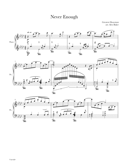 Never Enough (arr. Alex Baker)