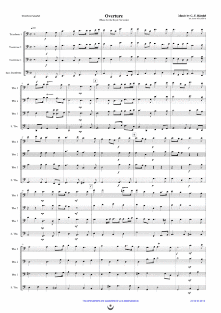 Overture (Music for the Royal Fireworks) (arr. Josef STASTNY)