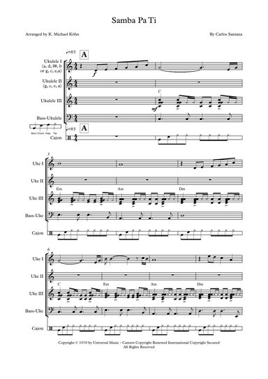 Samba Pa Ti (arr. K. Michael Köhn)